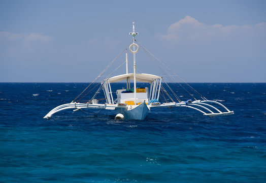 traditional outrigger or banka, the philippines
