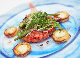 Elegant salmon tartare