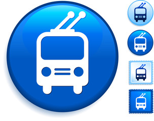 Trolley Icon on Internet Button