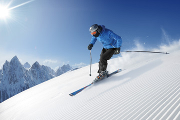 Skier in high mountains - 21846595