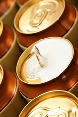Opened beer can