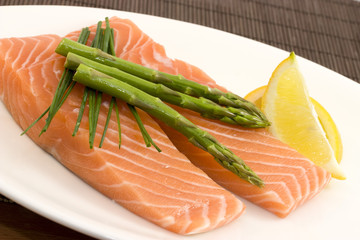 salmon and asparagus