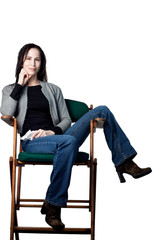 Actress in her chair