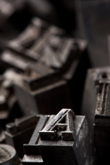 Metal Font A letter