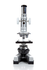 Light microscope on a white background