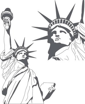 Statue of Liberty in very high detail in vector art