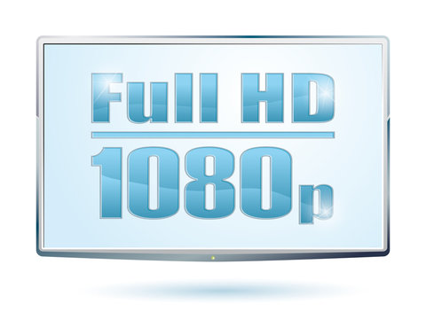 fullHD video format info on tv icon