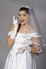 Beautiful brunette bride