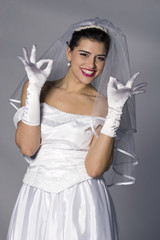 Beautiful brunette bride