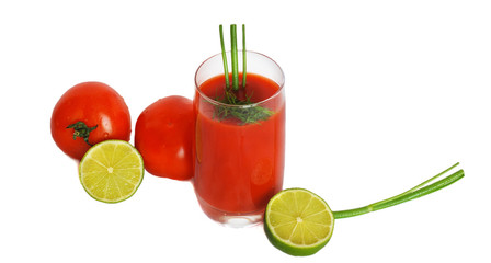 Juice , tomatoes and lime