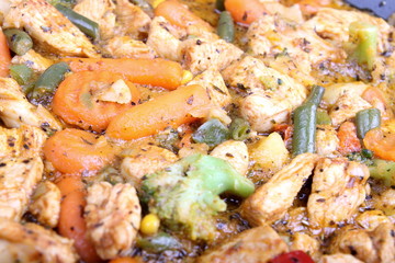 Chinese dish with chicken and vegetables