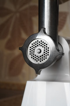 mincing machine on kitchen.