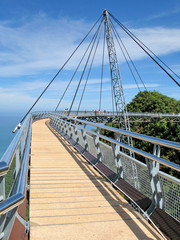 Famous hanging bridge of Langkawi island, Malaysia