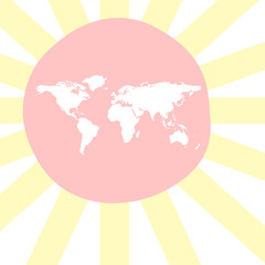 sunny world map