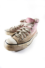 old pink sneakers