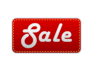 Red sale sticker.