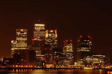 Fototapeta premium Canary Wharf at night