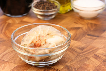 fresh prawns and ingredients