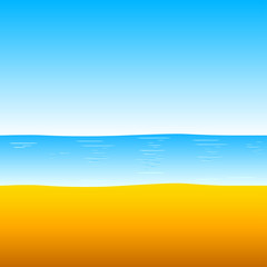 beach and sea illustration