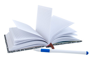 Notebook with the pencil