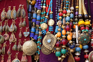 Colorful  indian Jewelry - obrazy, fototapety, plakaty