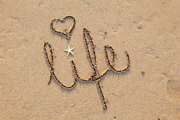 Life written in Sand with Heart