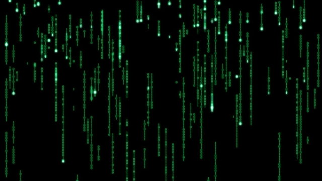 Cyberspace - loopable binary code rain with zeroes and ones