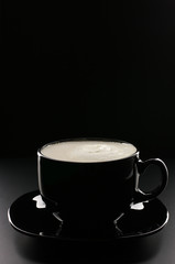 Cappuccino on black