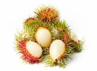 exotic Thai fruit Rambutan or Ngo