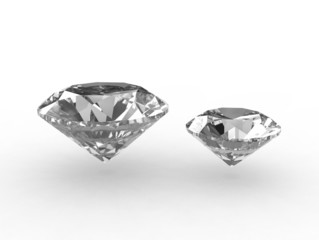 Pair of two adorable diamonds