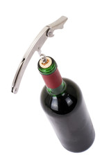 wine bottle isolated on a white background