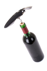 wine bottle isolated on a white background