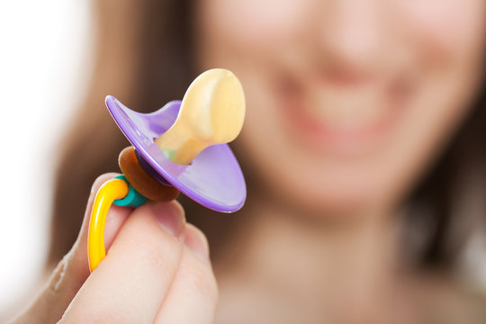 Mother With Baby Pacifier