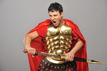 Legionary soldier ready for a war .
