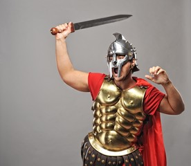 Legionary soldier ready for a war .