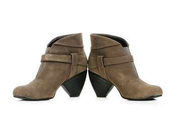 Woman shoes isolated on the white background