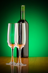 Wine concept with gradient background