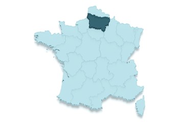 région picardie 3D détouré fond blanc ombré