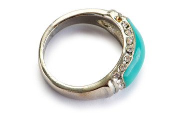 Fototapeta premium Jewellery ring isolated on the white background