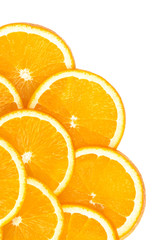 Slice of orange. isolated on a white background