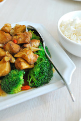 Chinese style mushrooms and cauliflower with rice