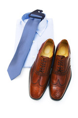 Male accessories isolated on the white background