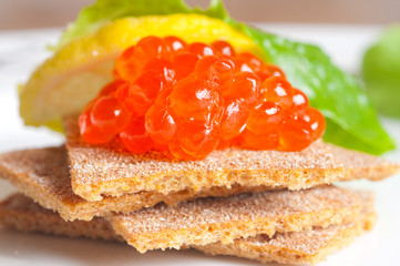 red tasty caviar