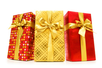 Fototapeta premium Gift box isolated on the white background