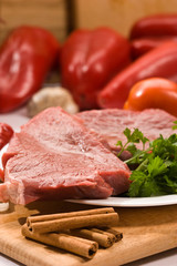 raw meat