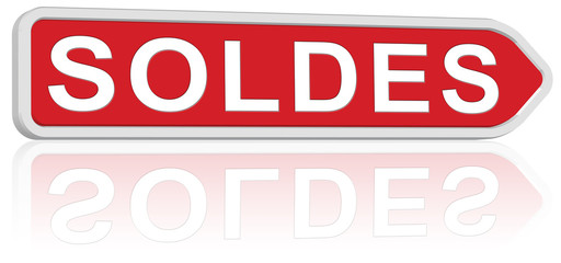 Panneau Soldes Rouge