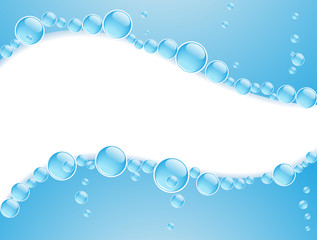 Water waves with bubbles.