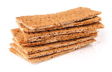 crisp bread isolated on white