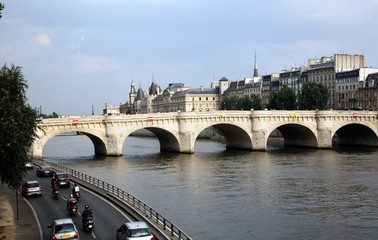 Paris Pont Neuf Bridge over the Seine