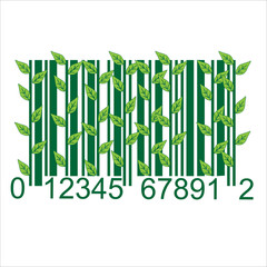 ecology BARCODE ,  Isolated over background and groups, vector